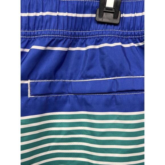 Nautica Swim Suit Trunks Mens Large Shorts Striped Colorful Pockets Beach Pool - Picture 5 of 7
